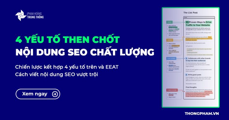 Làm thế nào nội dung SEO chất lượng vượt trội so với "Đối thủ"?