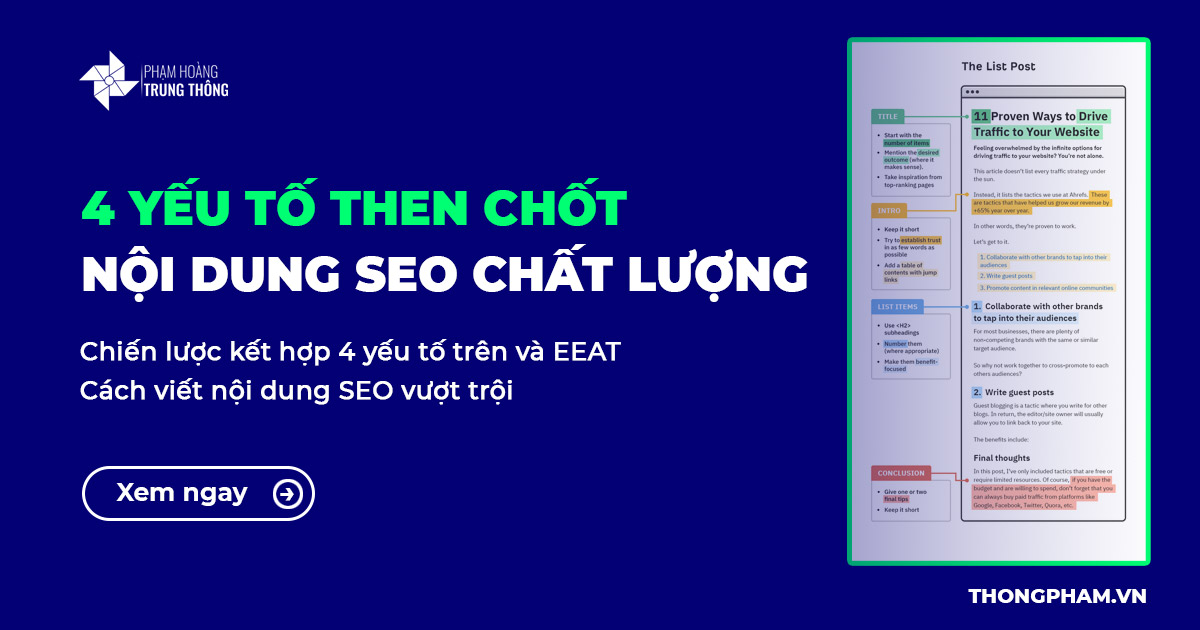 Làm thế nào nội dung SEO chất lượng vượt trội so với "Đối thủ"? Làm thế nào nội dung SEO chất lượng vượt trội so với "Đối thủ"?