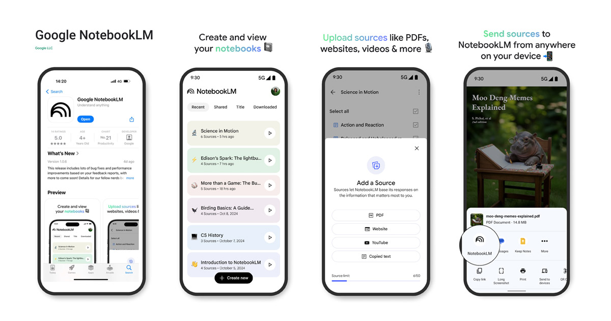 NotebookLM mobile app NotebookLM mobile app