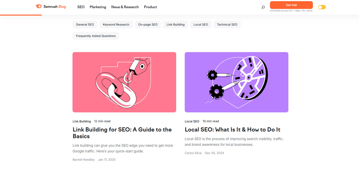 Top 9 blogs SEO tốt nhất 2025: Cập nhật kiến thức chinh phục Google 1 SEMrush Blog